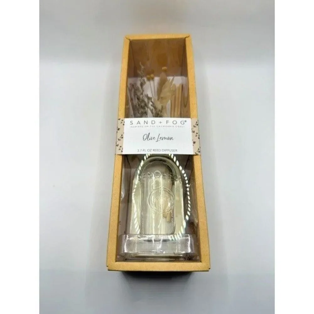 Sand + Fog Olive Lemon Reed Diffuser 3.7oz Home Fragrance Decor NEW